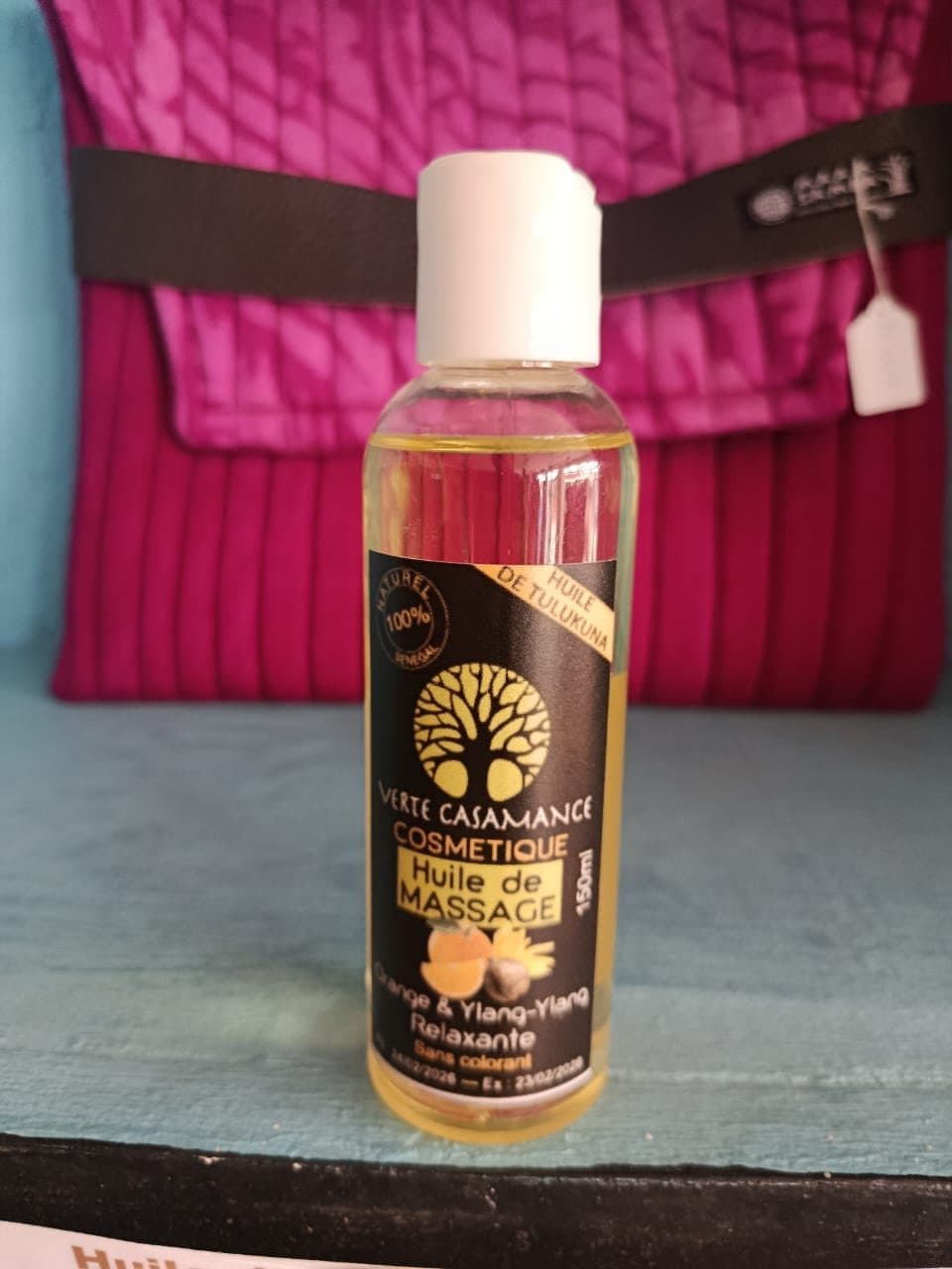 Huile de Tulukuna pour massage parfumée à l'ylang-ylang et orange