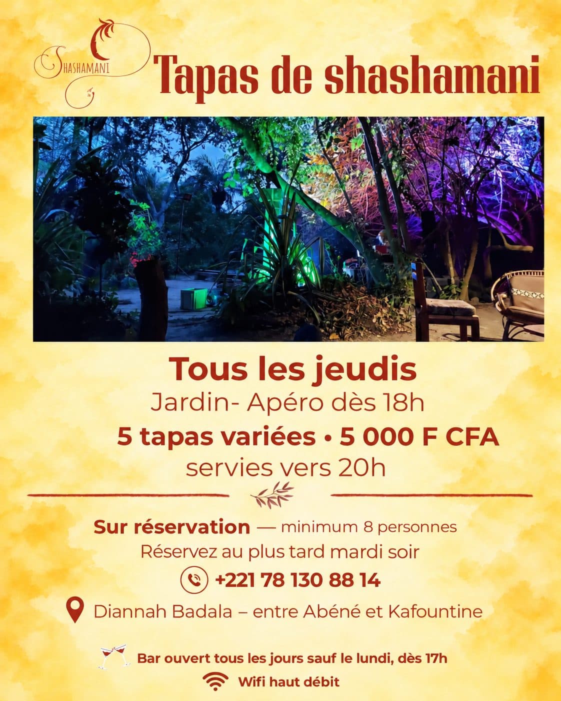 Tapas du jeudi à Shashamani