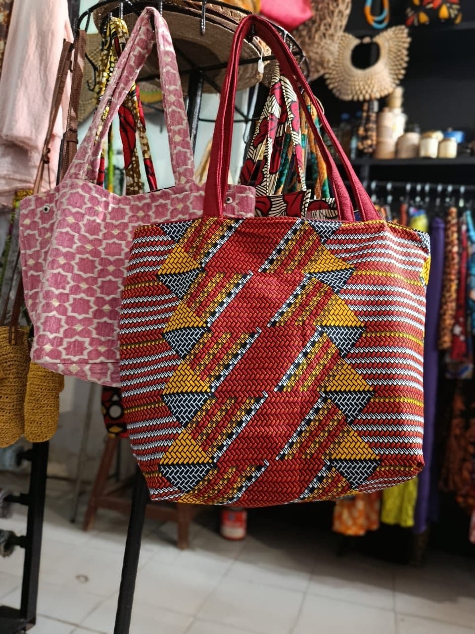 Sac kaba en tissus wax