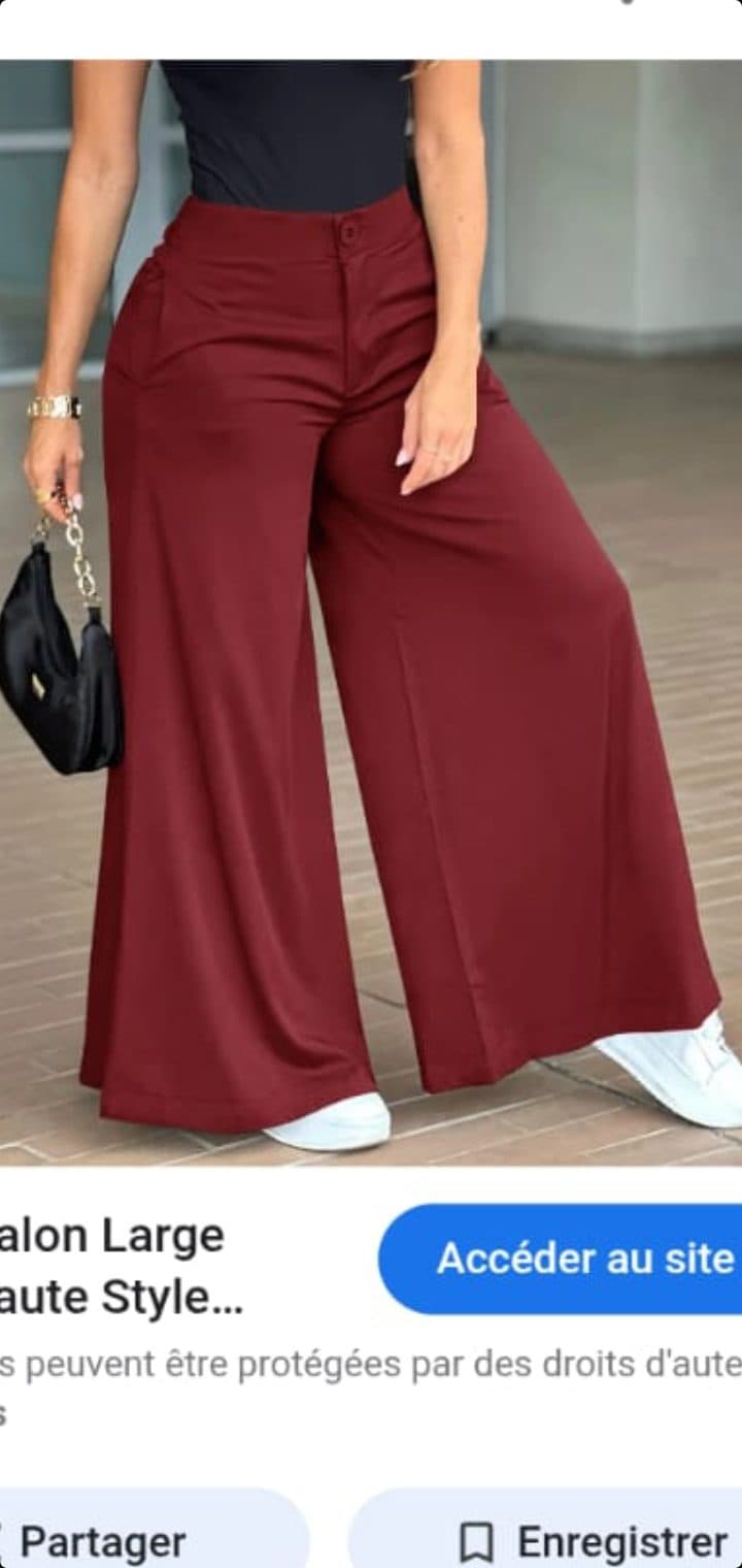 Couture pantalon bas large moderne